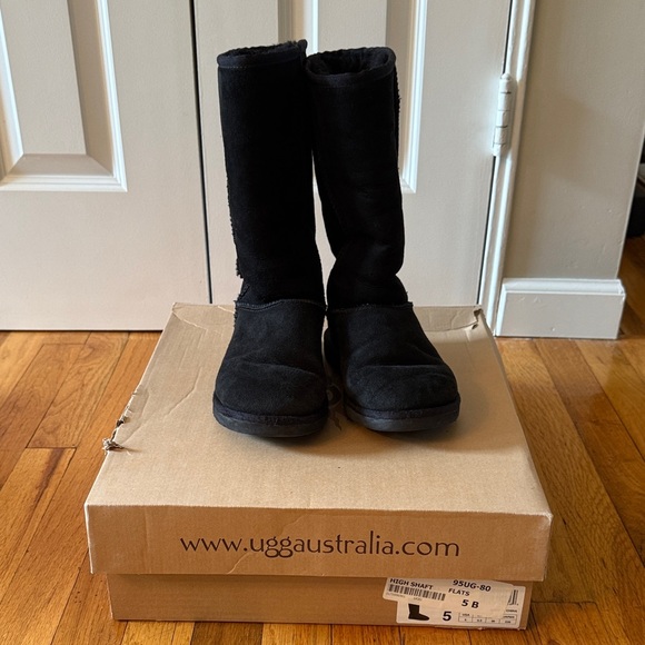 UGG Classic Black Tall Boots - Picture 1 of 4